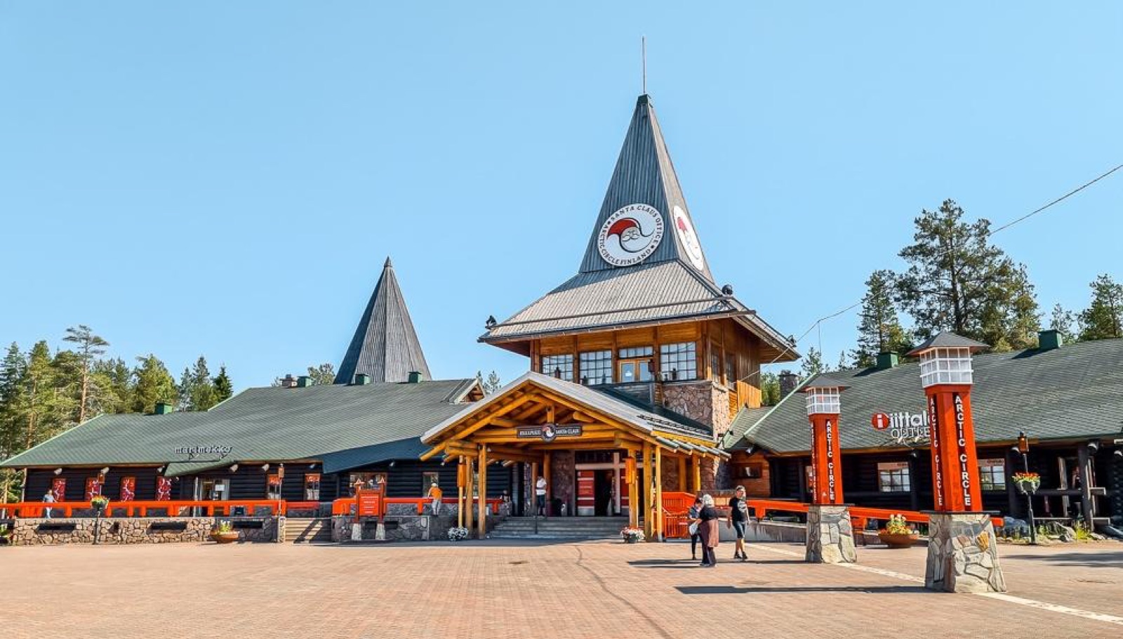 Santa Claus Village main square on the Arctic Circle in Rovaniemi